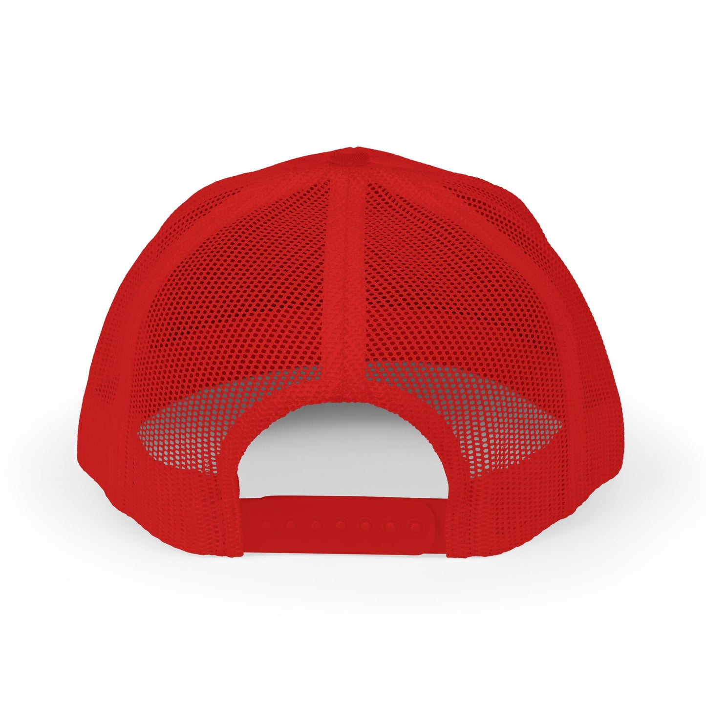 FLOCKSFLY Snapback Trucker Cap - Red Mesh Hat for Outdoor Enthusiasts