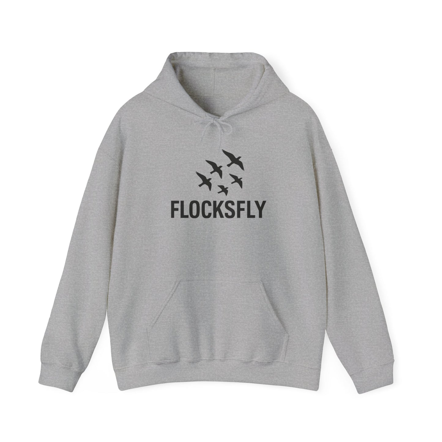 Flocks Fly Unisex Heavy Blend Hoodie - Cozy Bird Migration Sweatshirt