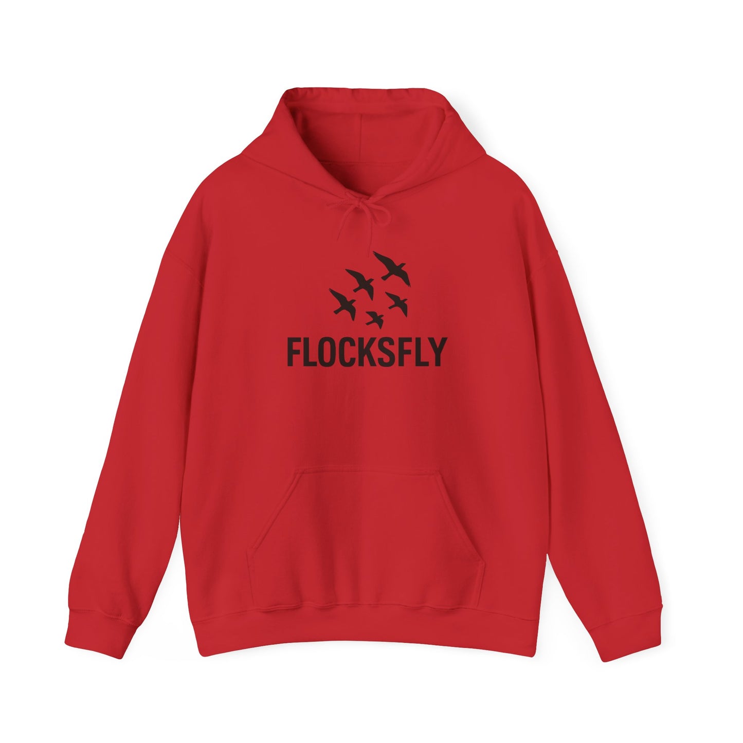 Flocks Fly Unisex Heavy Blend Hoodie - Cozy Bird Migration Sweatshirt