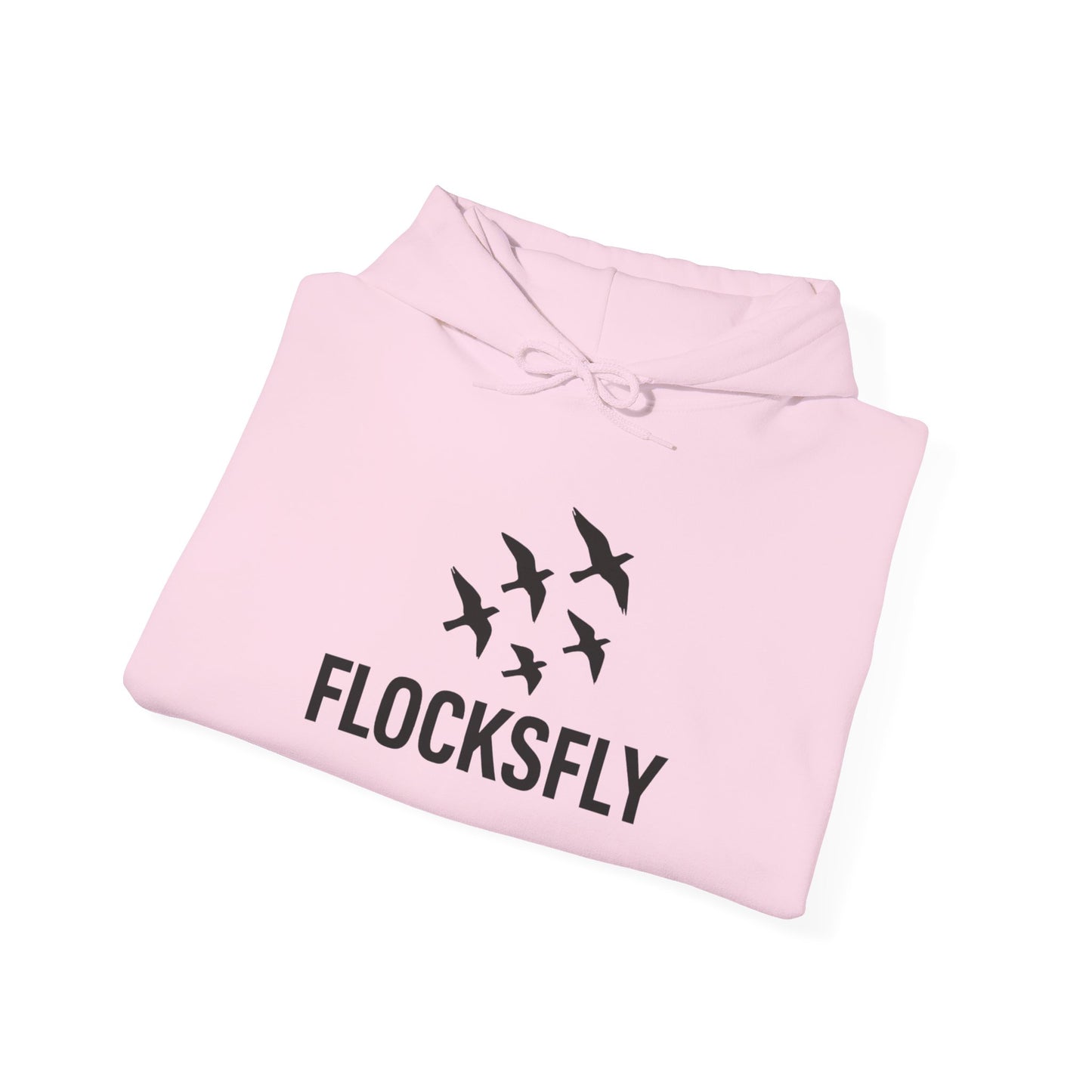 Flocks Fly Unisex Heavy Blend Hoodie - Cozy Bird Migration Sweatshirt