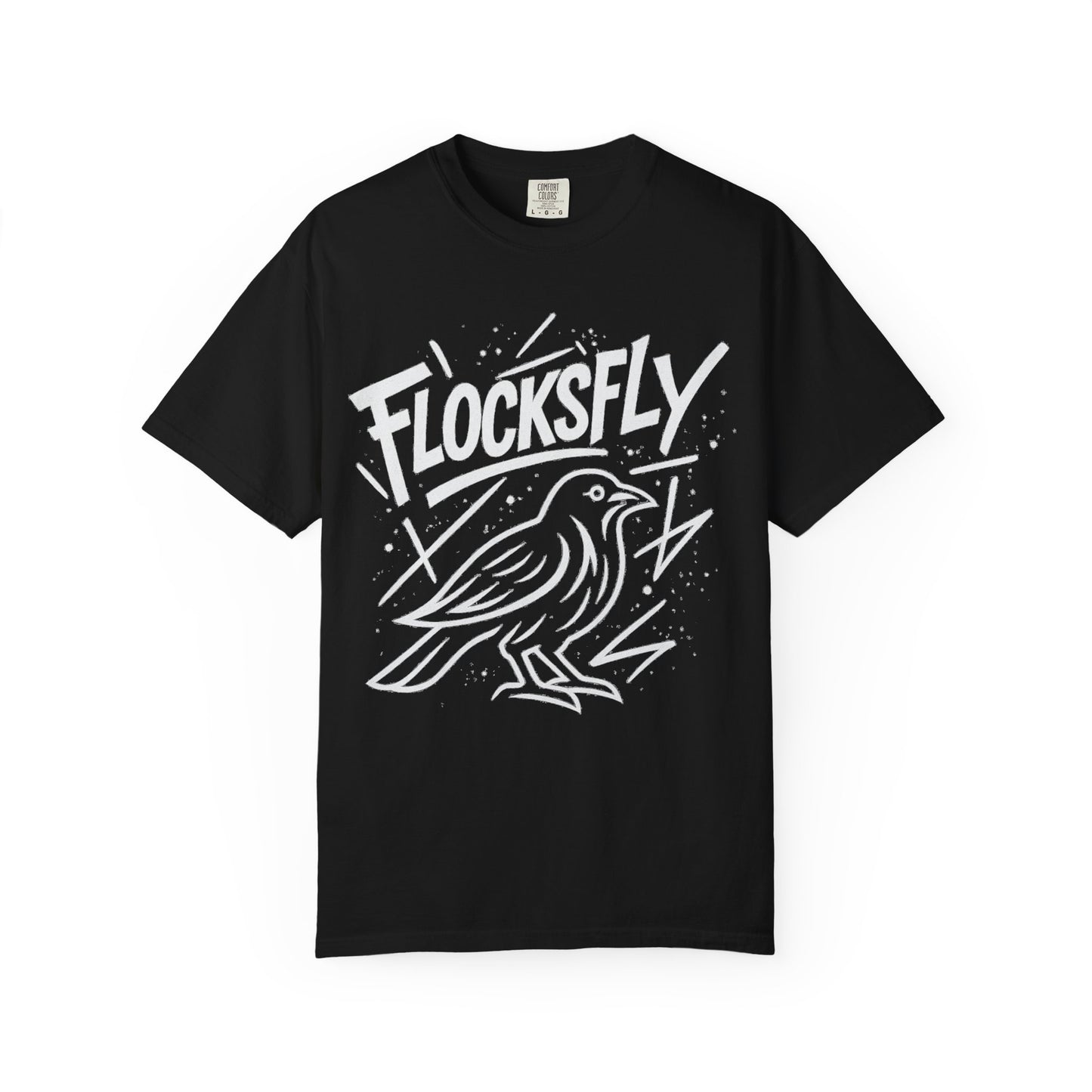 FlocksFly Unisex Garment-Dyed T-Shirt, Trendy Graphic Tee, Casual Bird Shirt, Unique Gift for Bird Lovers, Everyday Wear