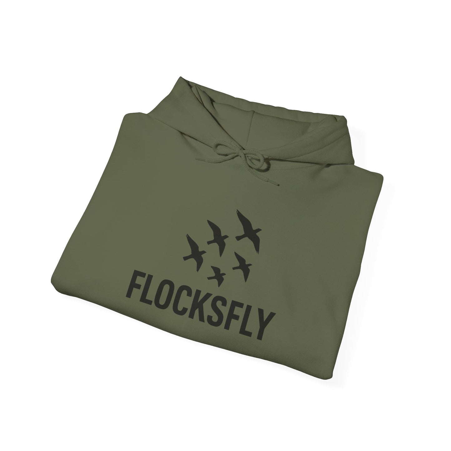 Flocks Fly Unisex Heavy Blend Hoodie - Cozy Bird Migration Sweatshirt