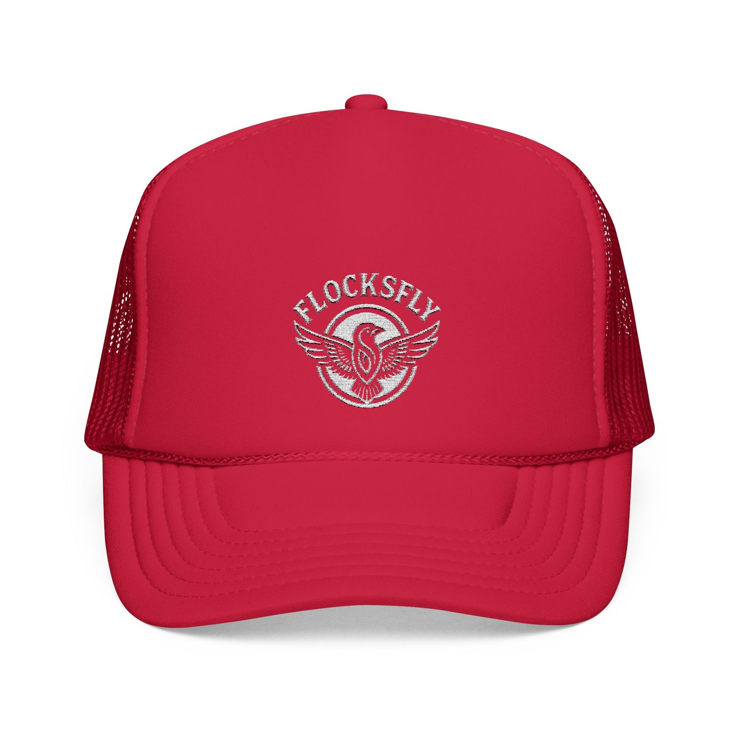 Embroidered Foam Trucker Hat - FLOCKSFLY Design