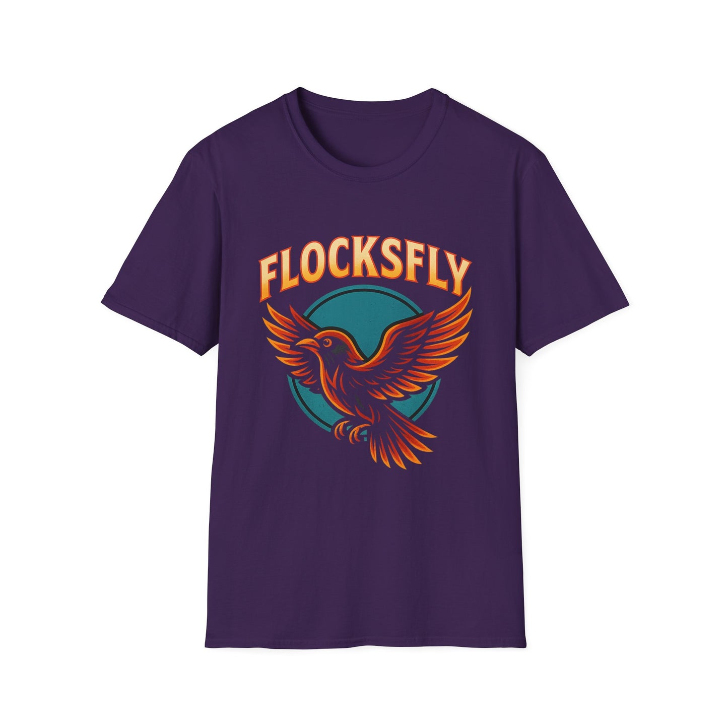 Flocks Fly Unisex Softstyle T-Shirt | Trendy Graphic Tee, Casual Wear, Gift for Bird Lovers, Comfortable Everyday Shirt, Unique Design