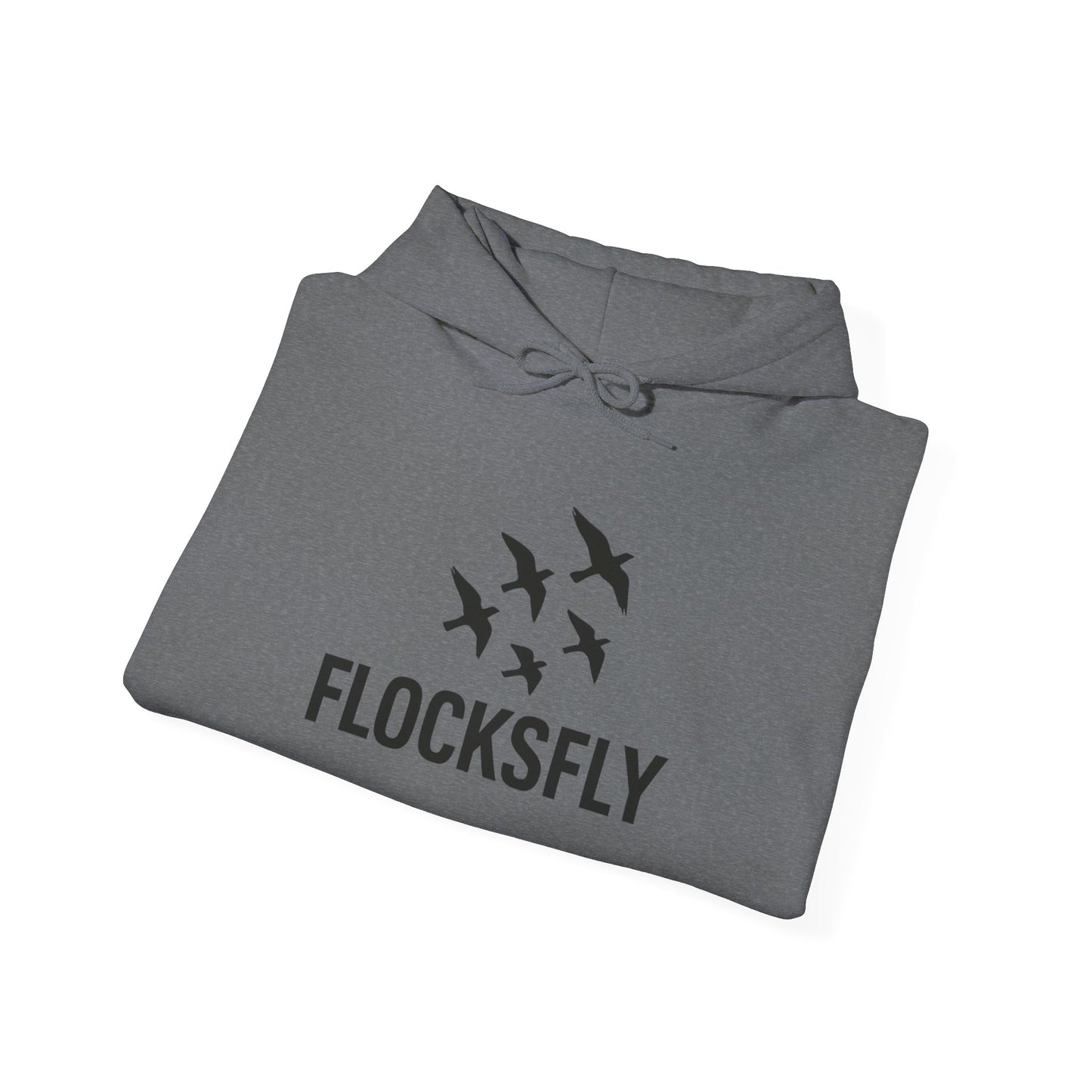 Flocks Fly Unisex Heavy Blend Hoodie - Cozy Bird Migration Sweatshirt