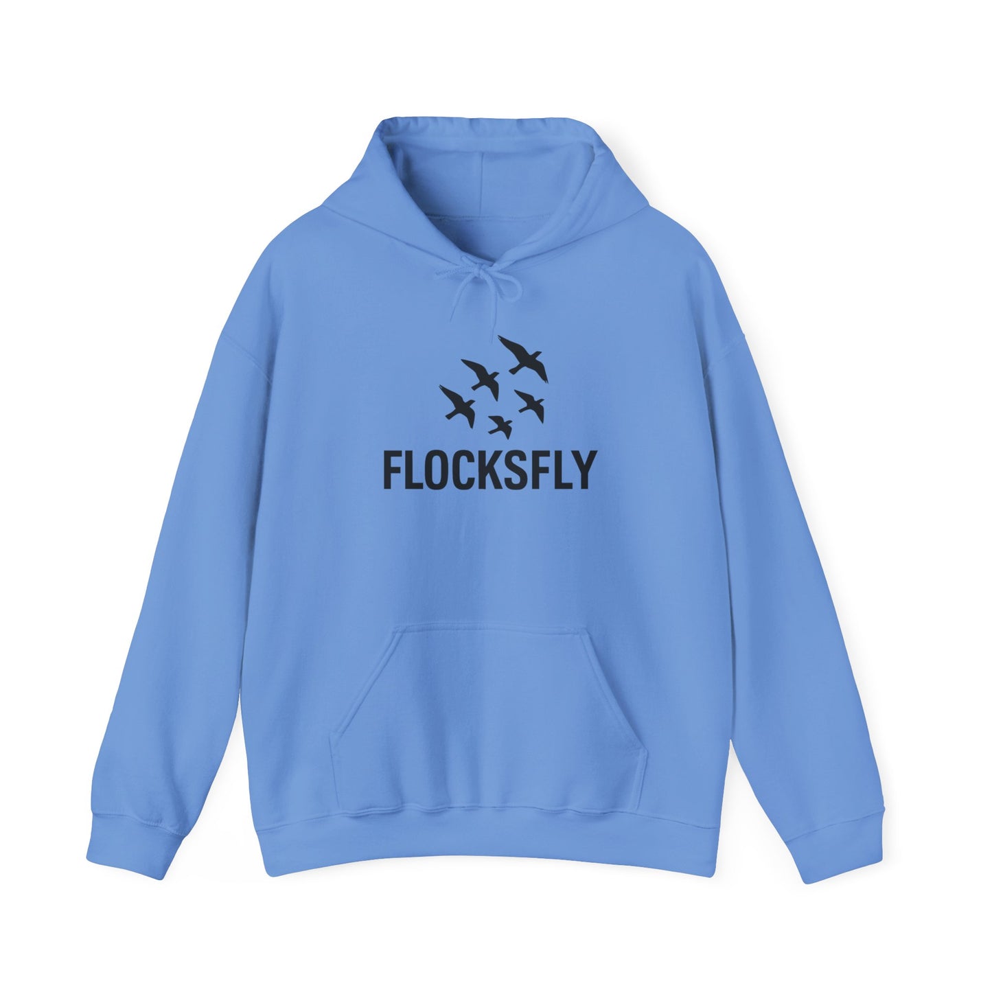 Flocks Fly Unisex Heavy Blend Hoodie - Cozy Bird Migration Sweatshirt