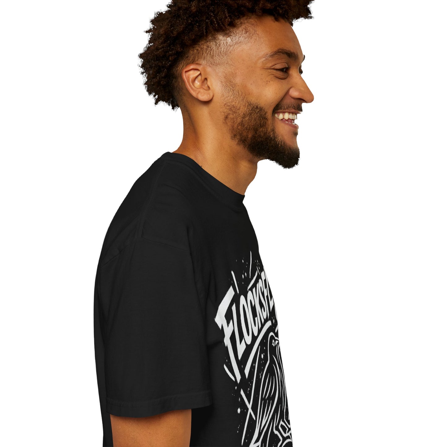 FlocksFly Unisex Garment-Dyed T-Shirt, Trendy Graphic Tee, Casual Bird Shirt, Unique Gift for Bird Lovers, Everyday Wear
