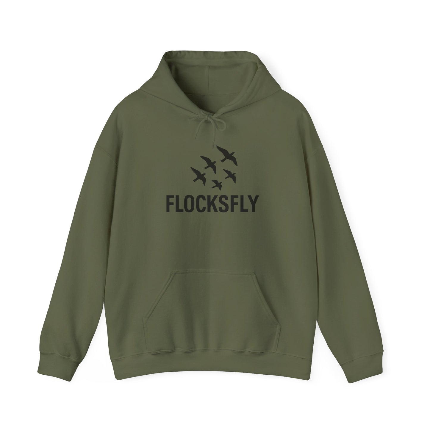 Flocks Fly Unisex Heavy Blend Hoodie - Cozy Bird Migration Sweatshirt