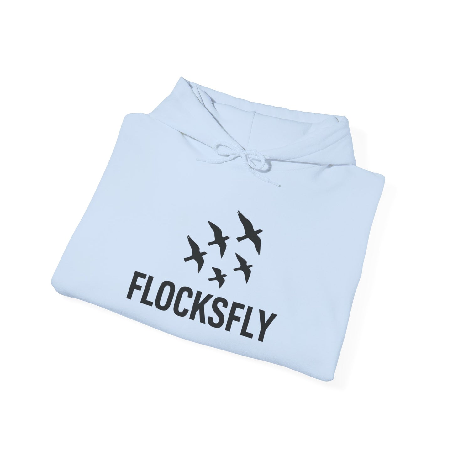 Flocks Fly Unisex Heavy Blend Hoodie - Cozy Bird Migration Sweatshirt