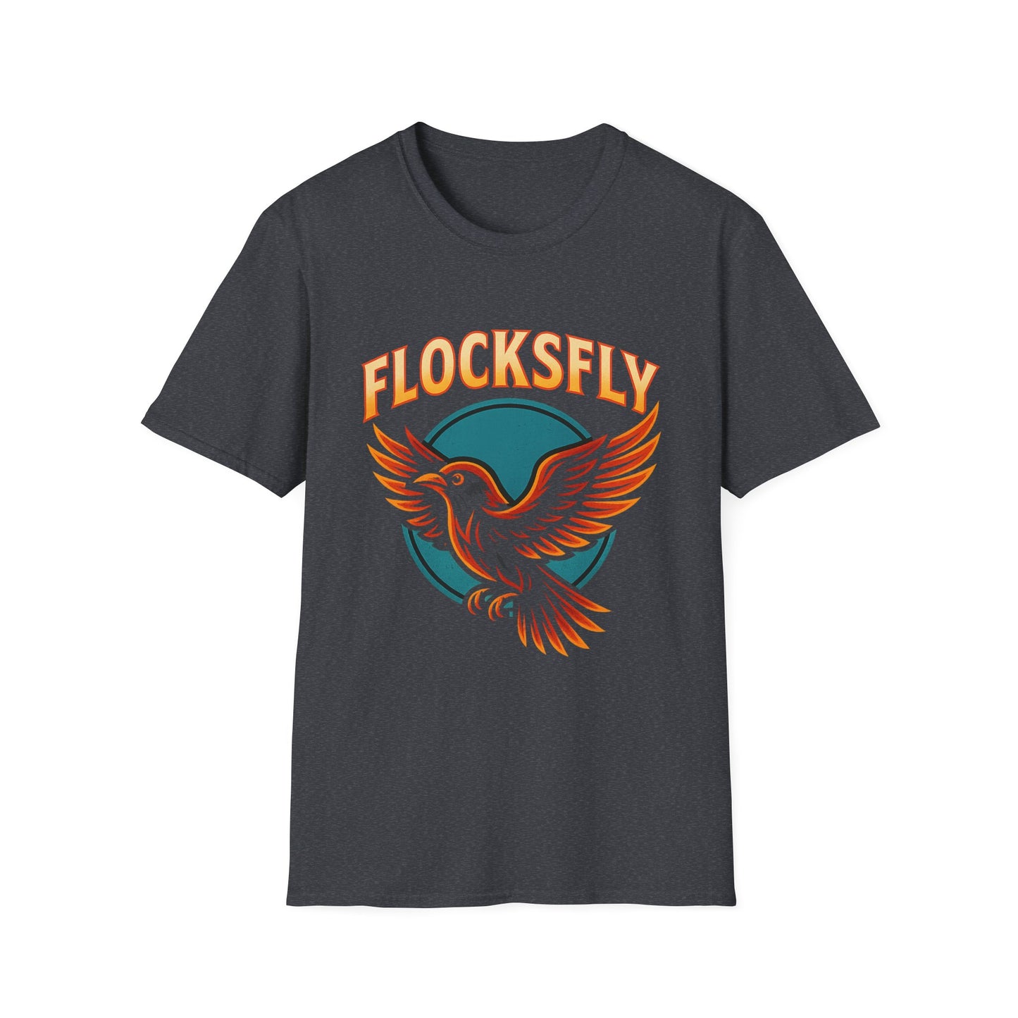 Flocks Fly Unisex Softstyle T-Shirt | Trendy Graphic Tee, Casual Wear, Gift for Bird Lovers, Comfortable Everyday Shirt, Unique Design