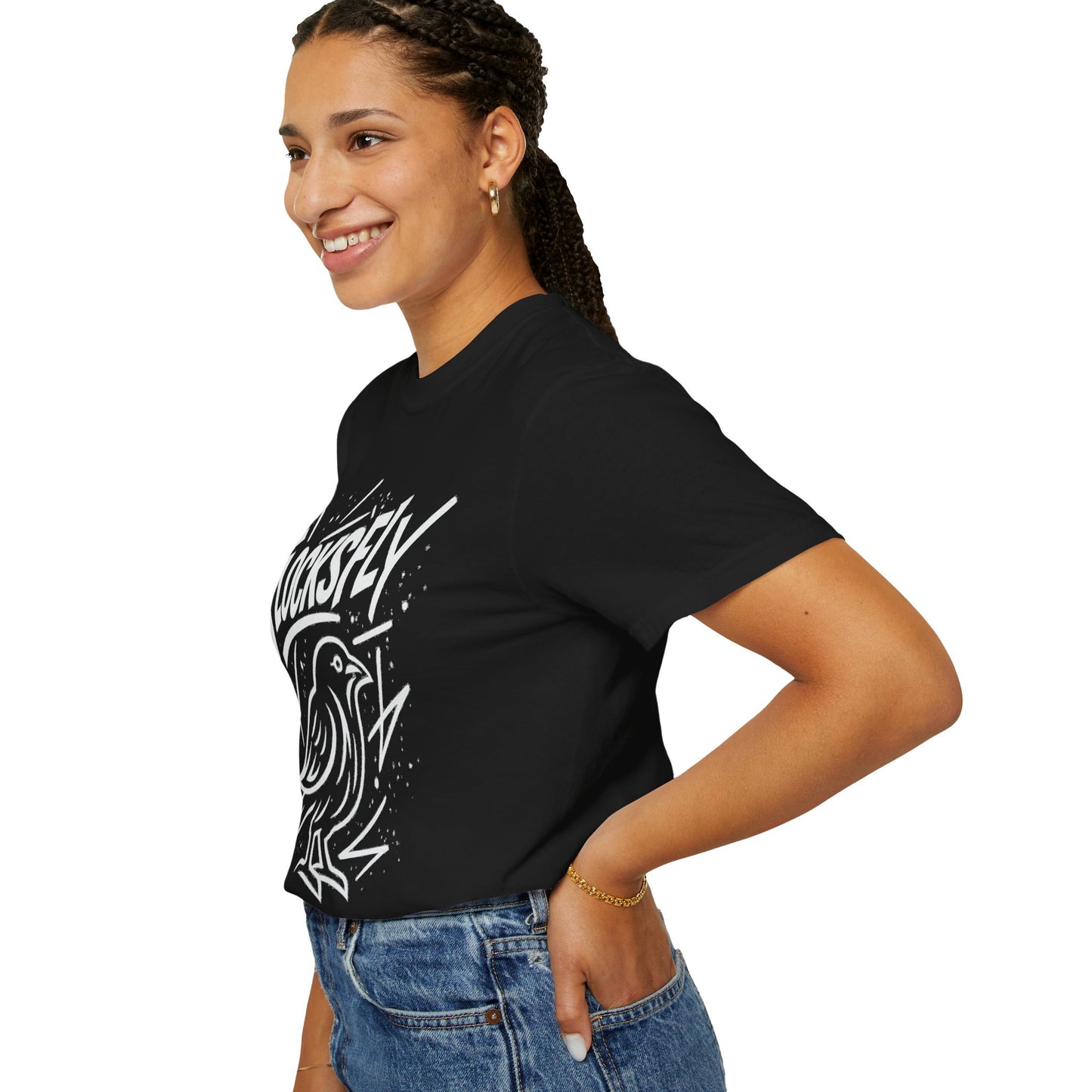 FlocksFly Unisex Garment-Dyed T-Shirt, Trendy Graphic Tee, Casual Bird Shirt, Unique Gift for Bird Lovers, Everyday Wear