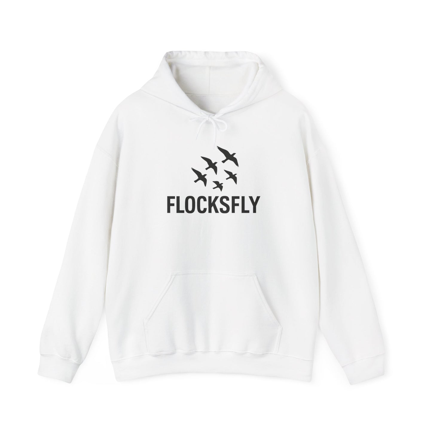 Flocks Fly Unisex Heavy Blend Hoodie - Cozy Bird Migration Sweatshirt