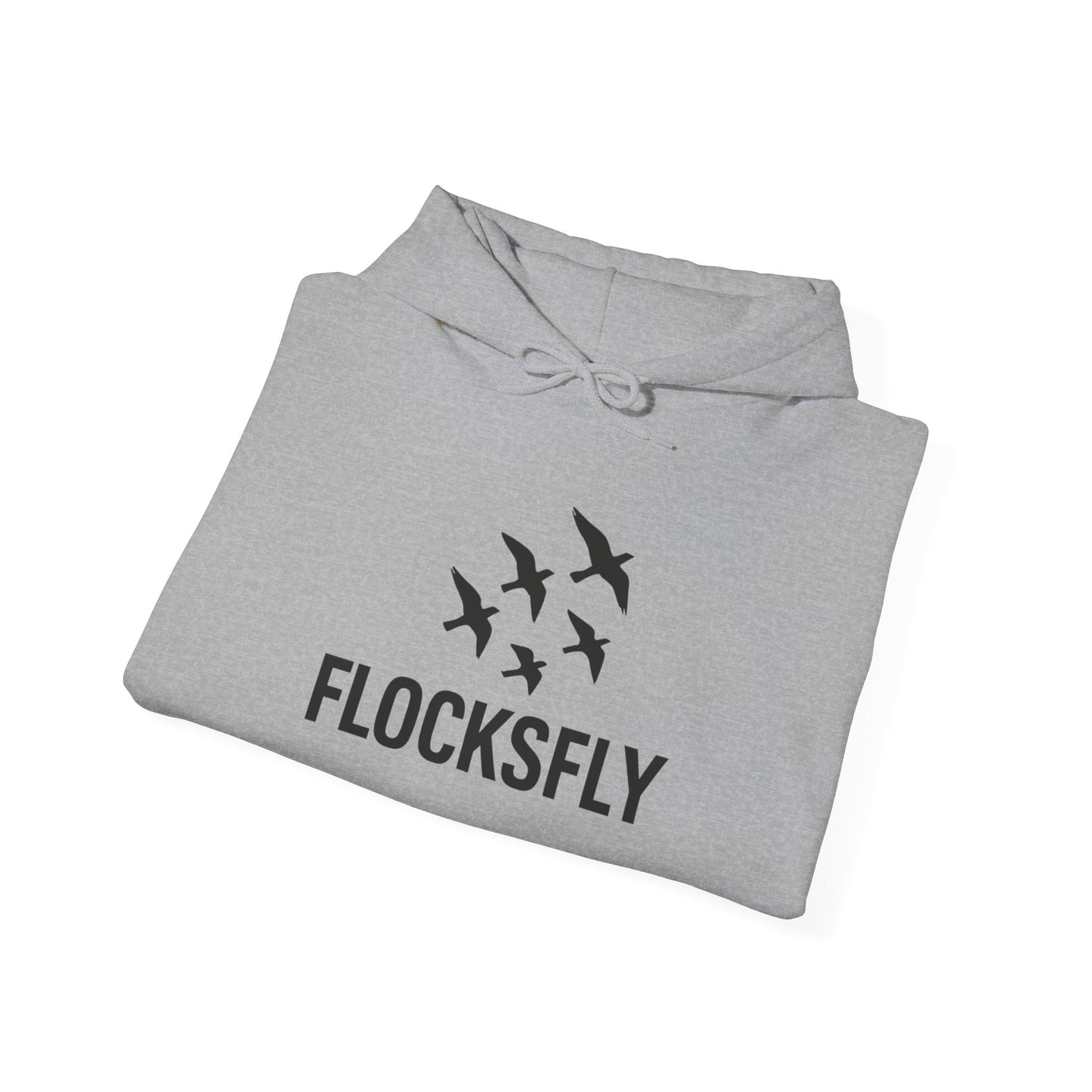 Flocks Fly Unisex Heavy Blend Hoodie - Cozy Bird Migration Sweatshirt