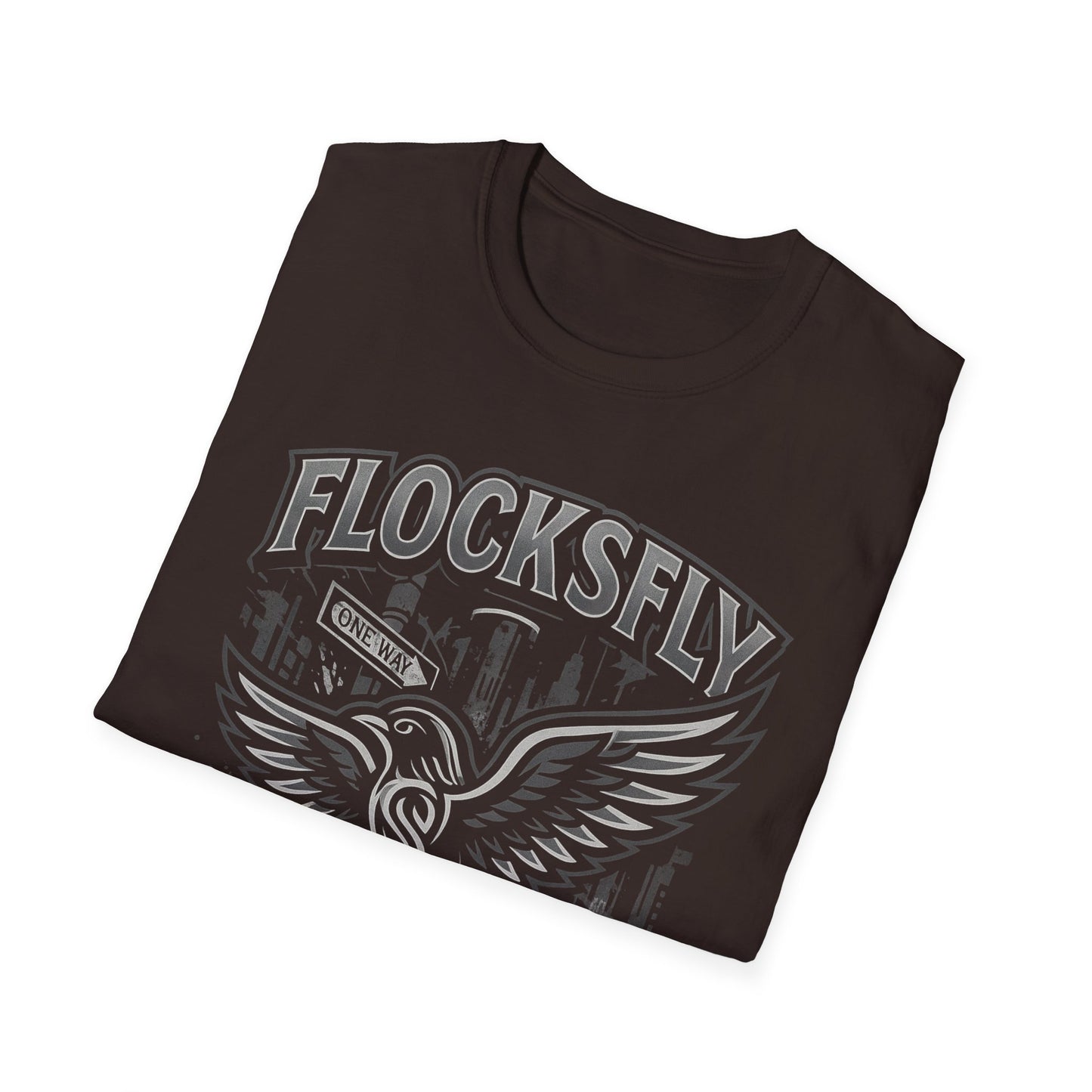 Flock Fly Graphic Tee - Unisex Softstyle T-Shirt, Casual Wear, Gift for Bird Lovers, Urban Fashion, Everyday Essentials