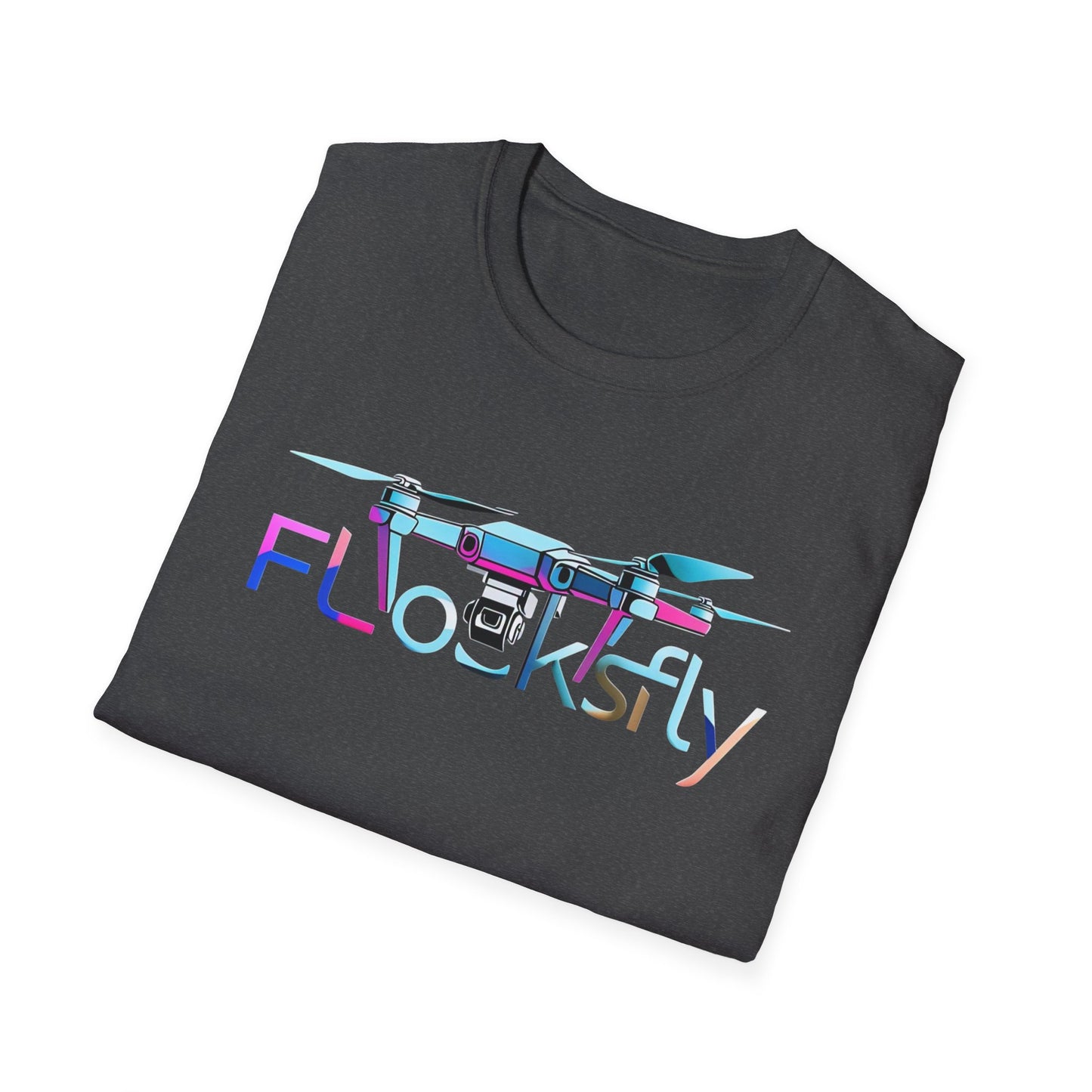 FL Cocksky Unisex Softstyle T-Shirt - Vibrant Drone Design