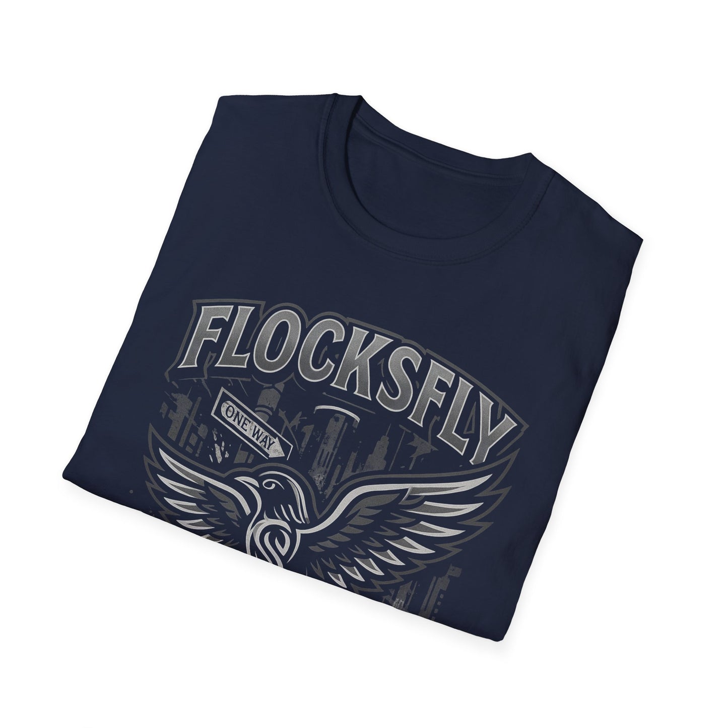 Flock Fly Graphic Tee - Unisex Softstyle T-Shirt, Casual Wear, Gift for Bird Lovers, Urban Fashion, Everyday Essentials