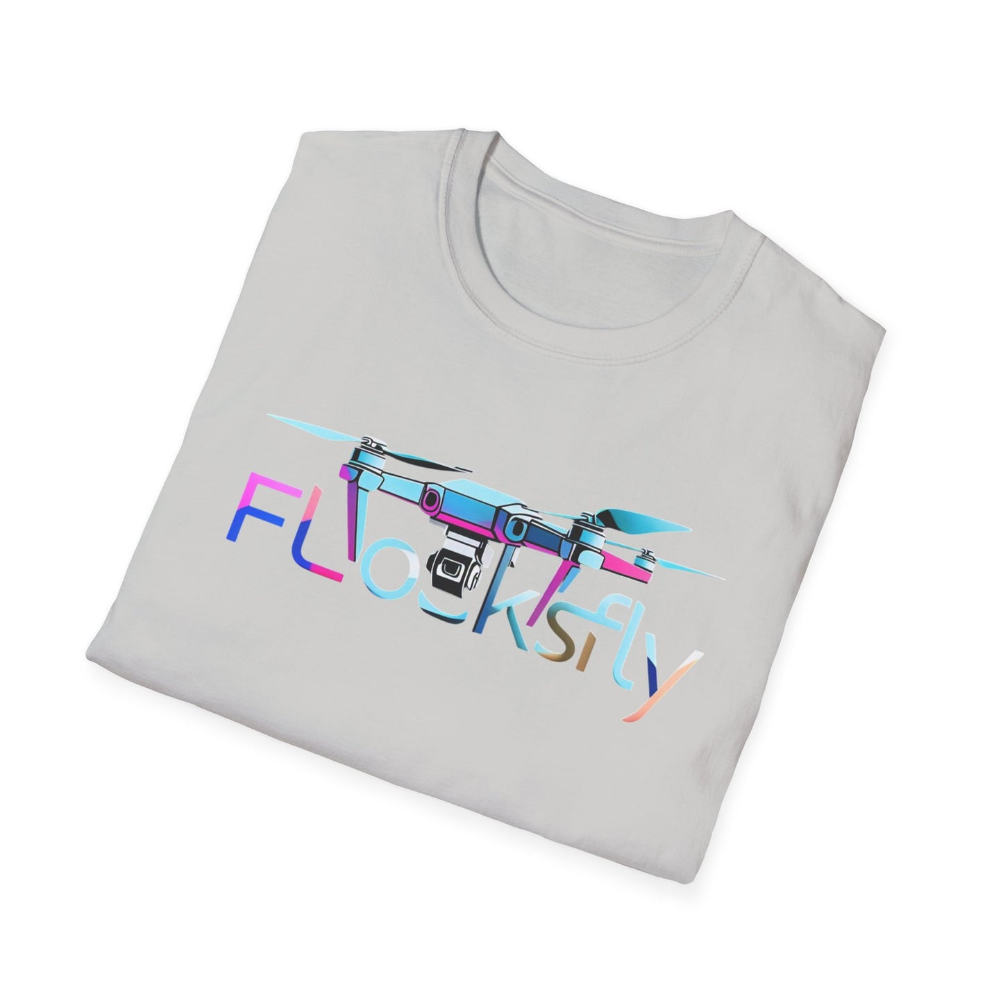 FL Cocksky Unisex Softstyle T-Shirt - Vibrant Drone Design