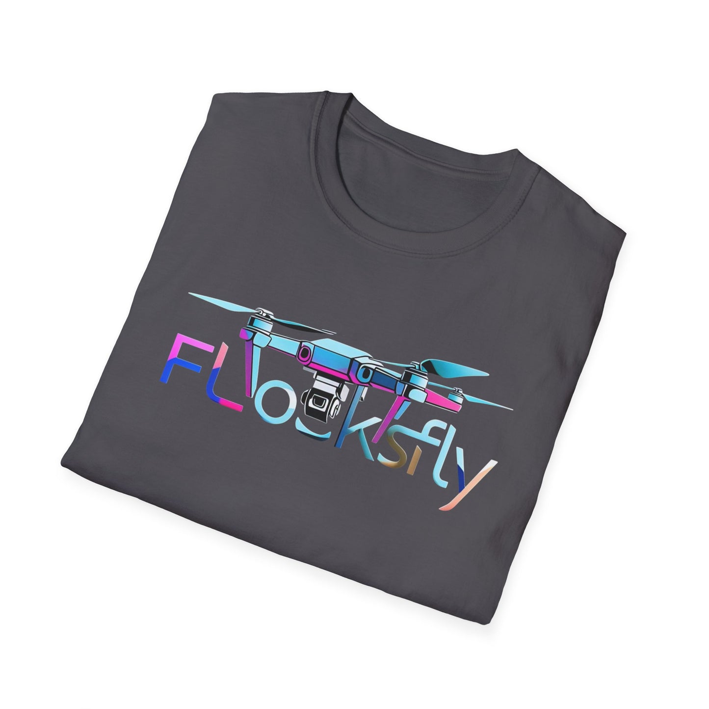 FL Cocksky Unisex Softstyle T-Shirt - Vibrant Drone Design