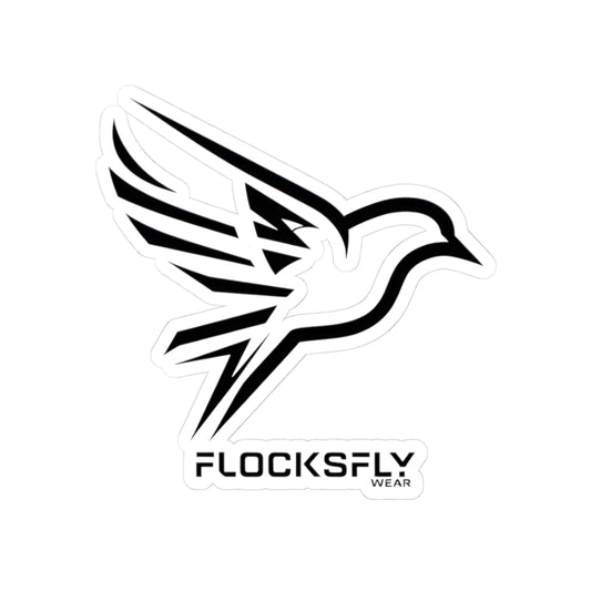 FLOCKSFLY Black Bird Kiss-Cut Stickers - Stylish Vinyl Decals for Laptops & Water Bottles