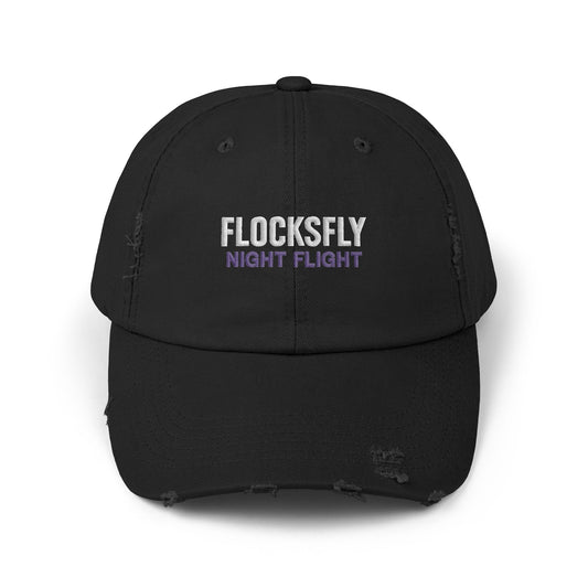 Night Flight Distressed Cap - Unisex Baseball Hat, Stylish Gift for Him or Her, Trendy Summer Accessory, Outdoor Activities, Casual Fashion