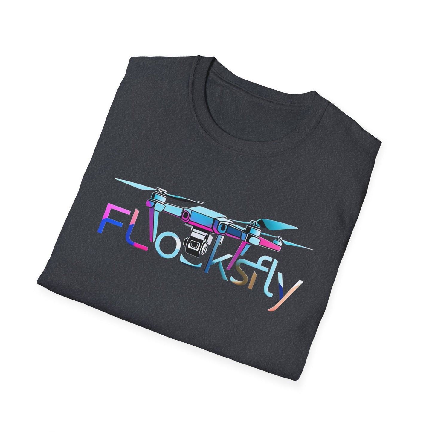 FL Cocksky Unisex Softstyle T-Shirt - Vibrant Drone Design