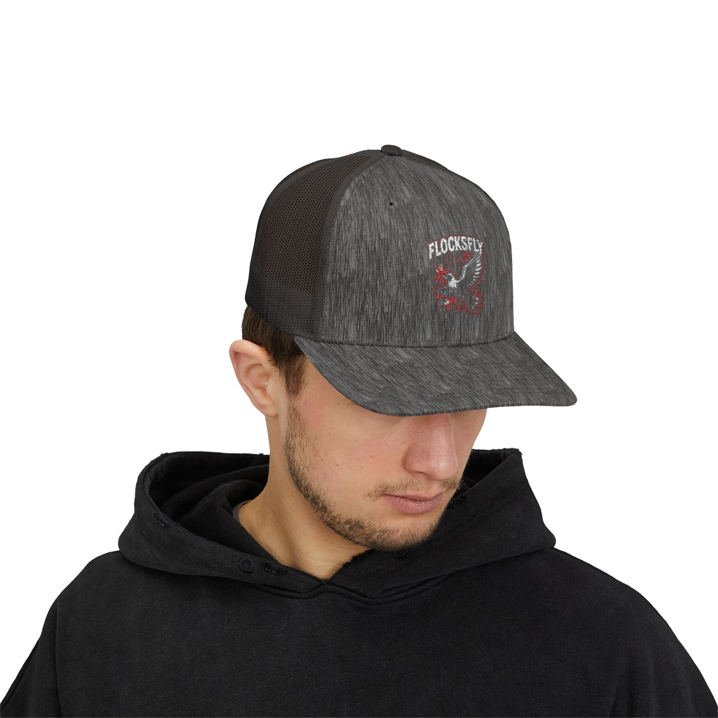 Edgy Flock Style Snapback Trucker Cap - Perfect for Casual Outings, Outdoor Adventures, Festivals, or Gift For Bird Lovers