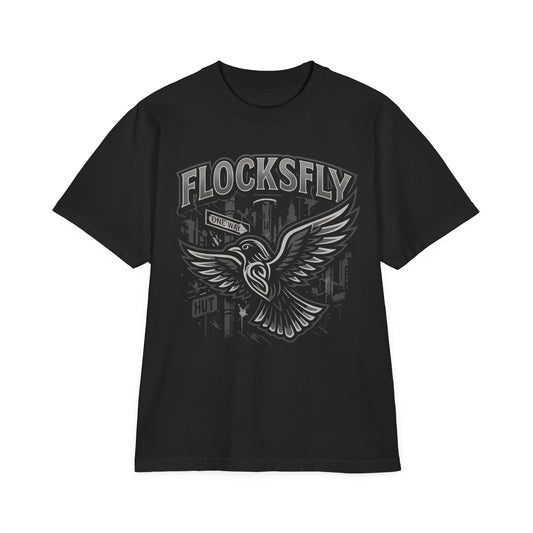 Drop-Shoulder T-Shirt Flocksfly Design