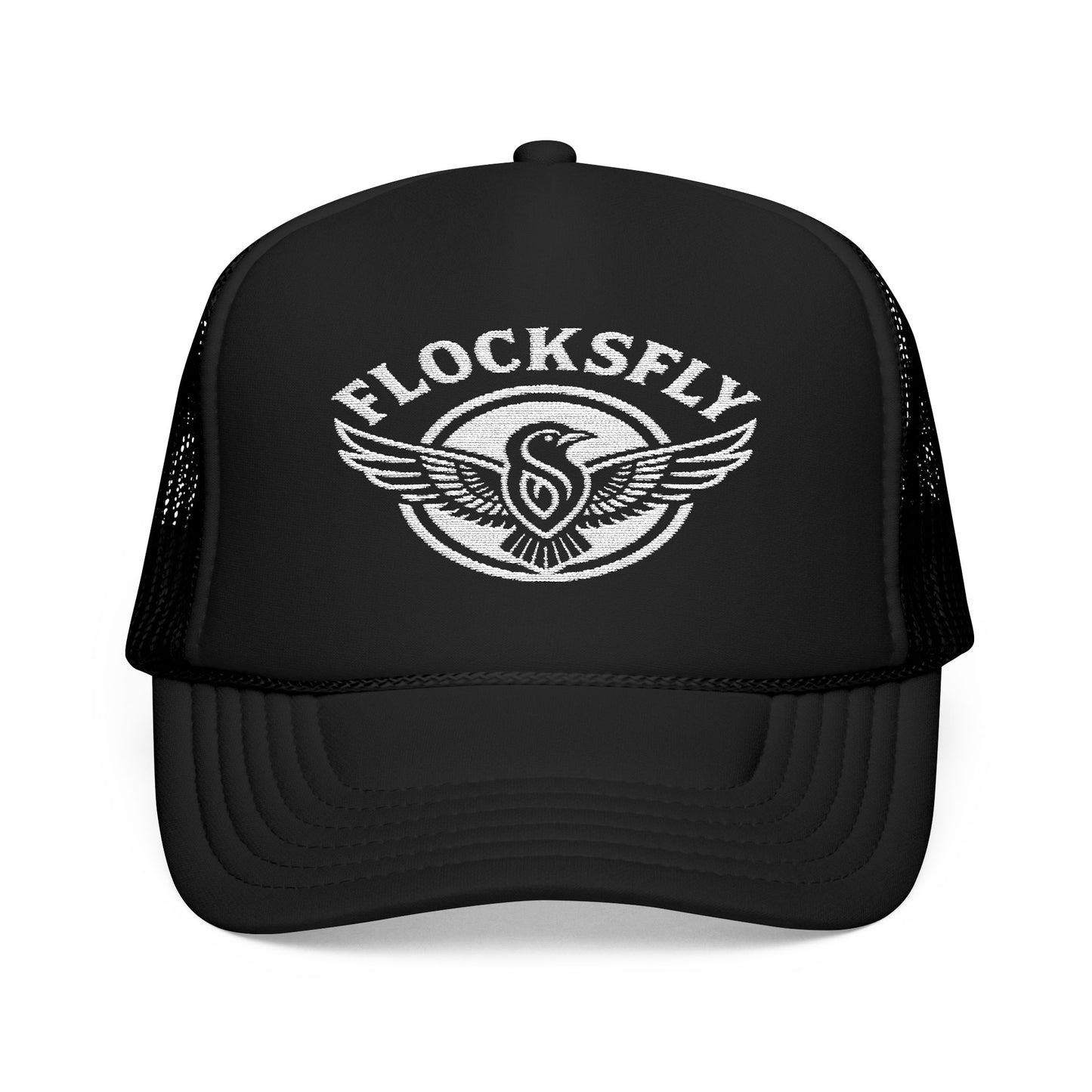 Embroidered Foam Trucker Hat - FLOCKSFLY Design