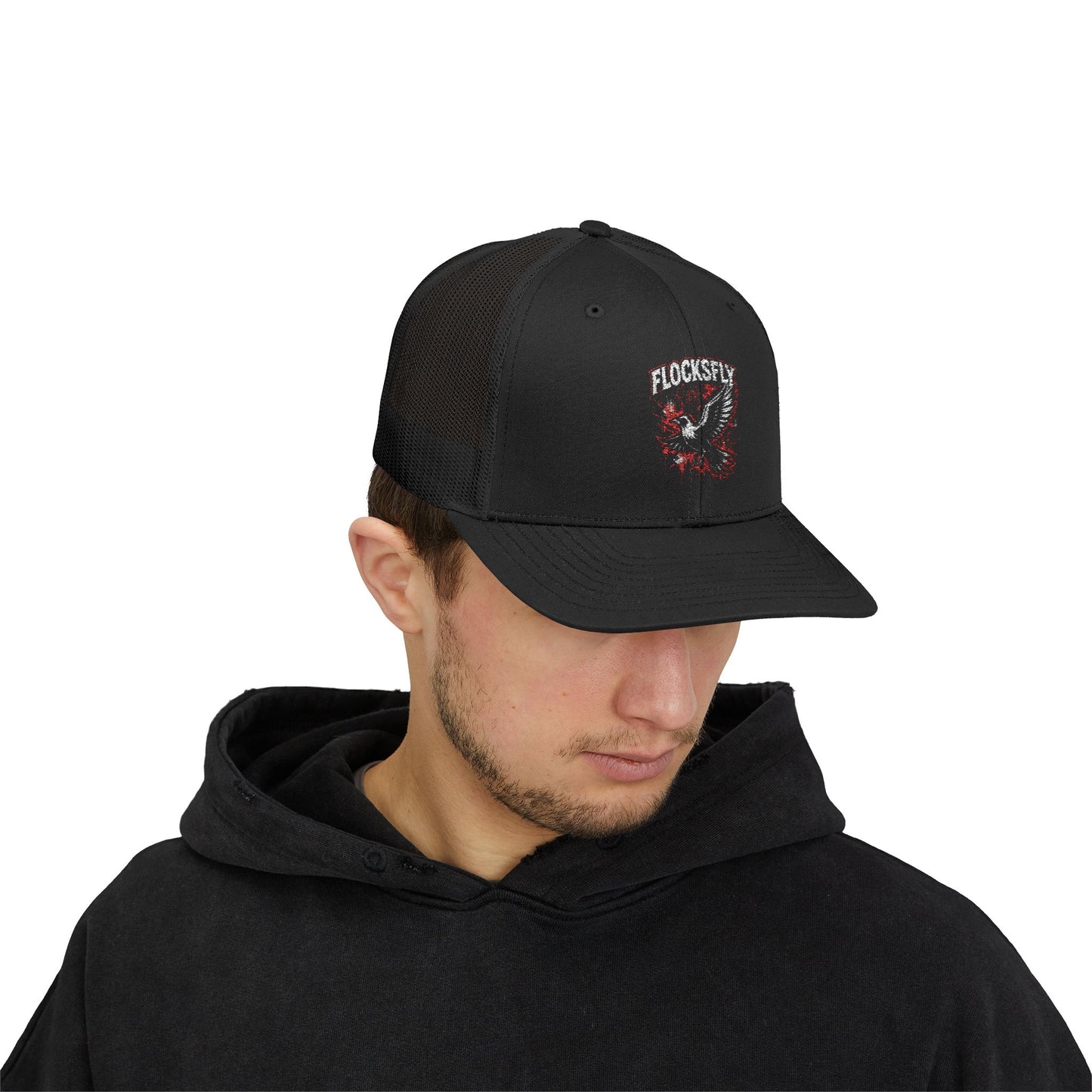 Edgy Flock Style Snapback Trucker Cap - Perfect for Casual Outings, Outdoor Adventures, Festivals, or Gift For Bird Lovers