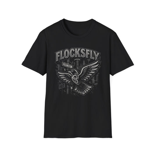 Flock Fly Graphic Tee - Unisex Softstyle T-Shirt, Casual Wear, Gift for Bird Lovers, Urban Fashion, Everyday Essentials