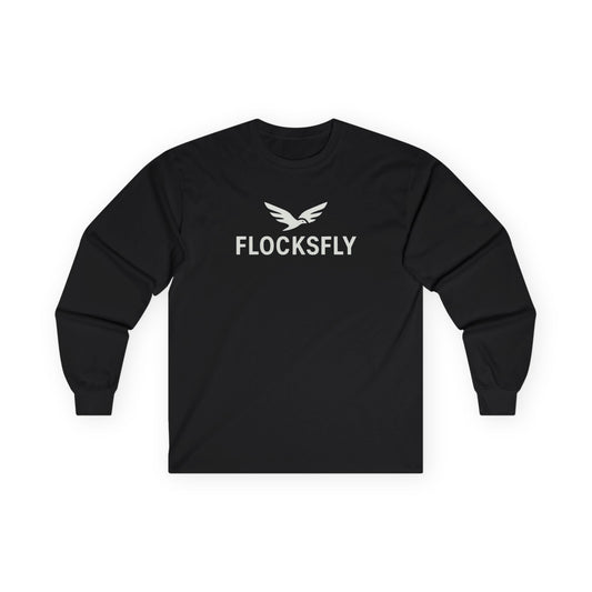 Unisex Long Sleeve Tee - Flocks Fly Graphic, Casual Wear, Gift for Bird Lovers, Everyday Comfort, Stylish Layering