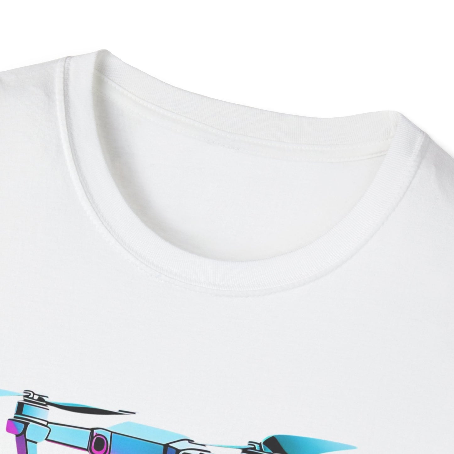 FL Cocksky Unisex Softstyle T-Shirt - Vibrant Drone Design