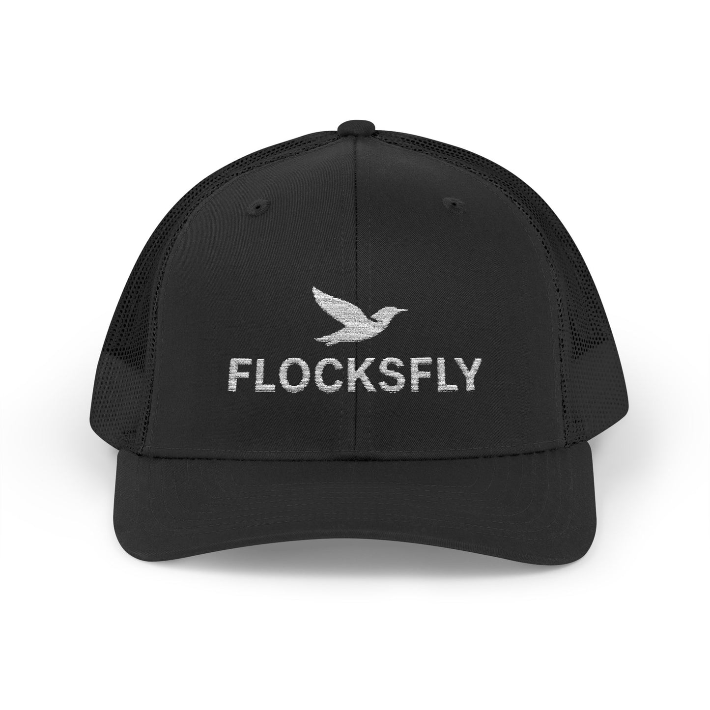 FLOCKSFLY Snapback Trucker Cap - Red Mesh Hat for Outdoor Enthusiasts