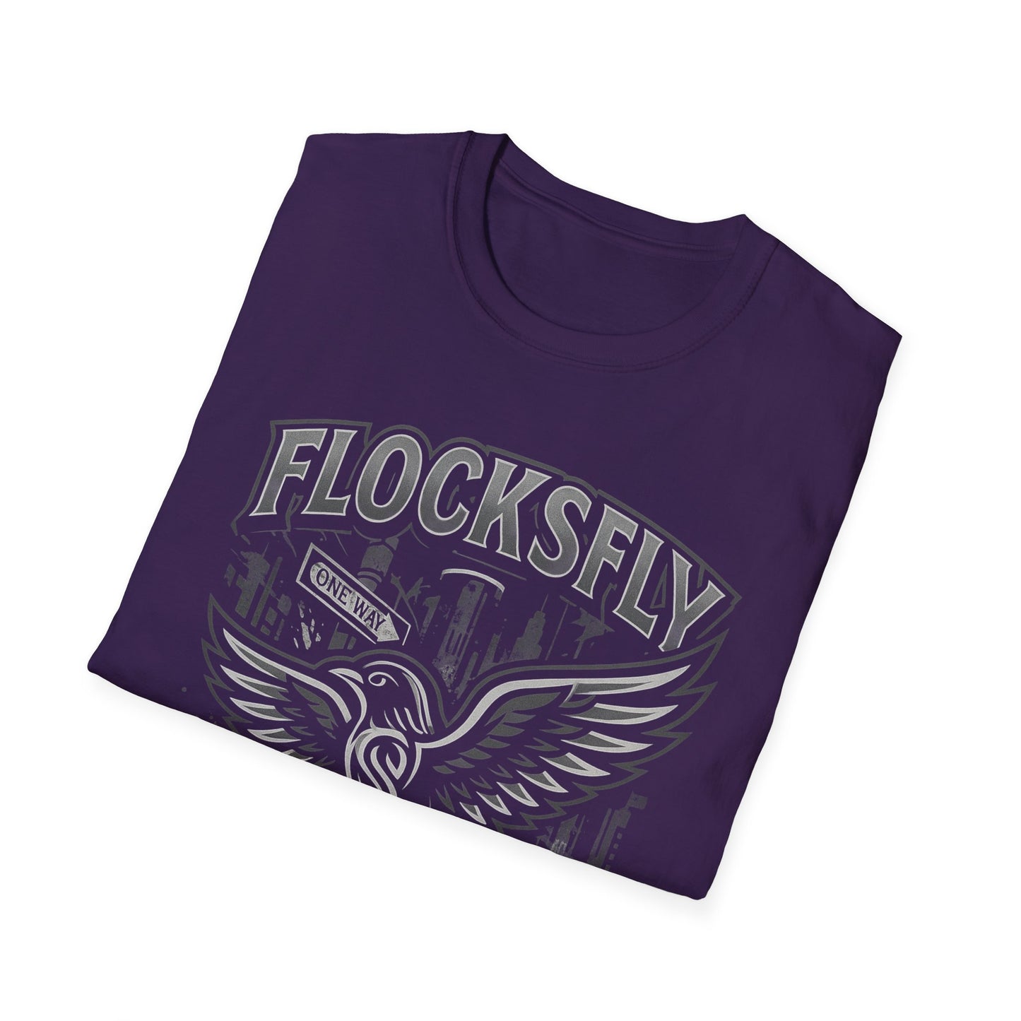 Flock Fly Graphic Tee - Unisex Softstyle T-Shirt, Casual Wear, Gift for Bird Lovers, Urban Fashion, Everyday Essentials