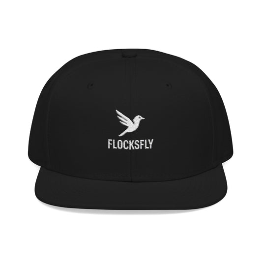 Embroidered Snapback Hat for Trendy Adults, FLOCKSFly Cap, Adjustable Baseball Cap, Hipster Accessories, Urban Style Gear, Perfect Gift