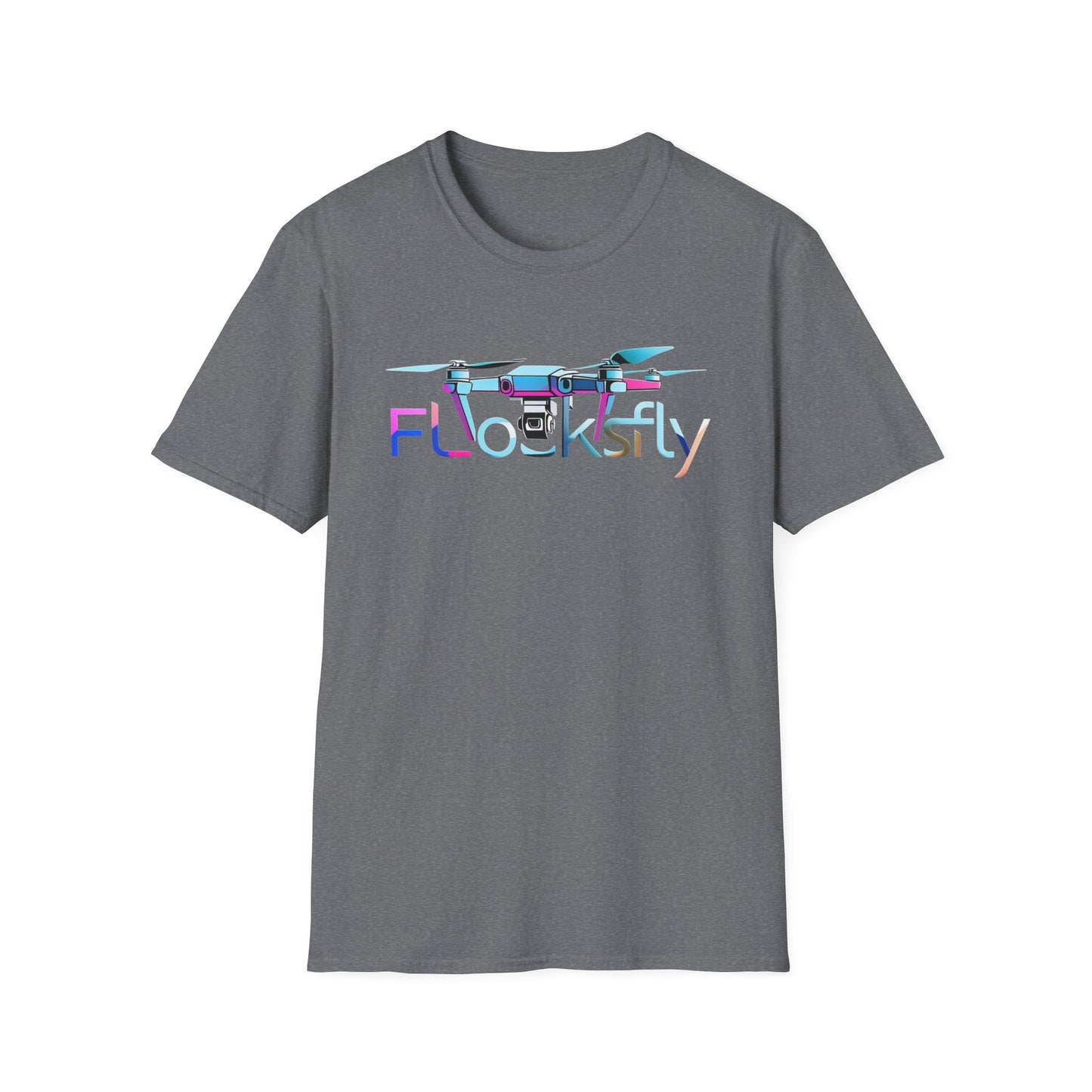 FL Cocksky Unisex Softstyle T-Shirt - Vibrant Drone Design