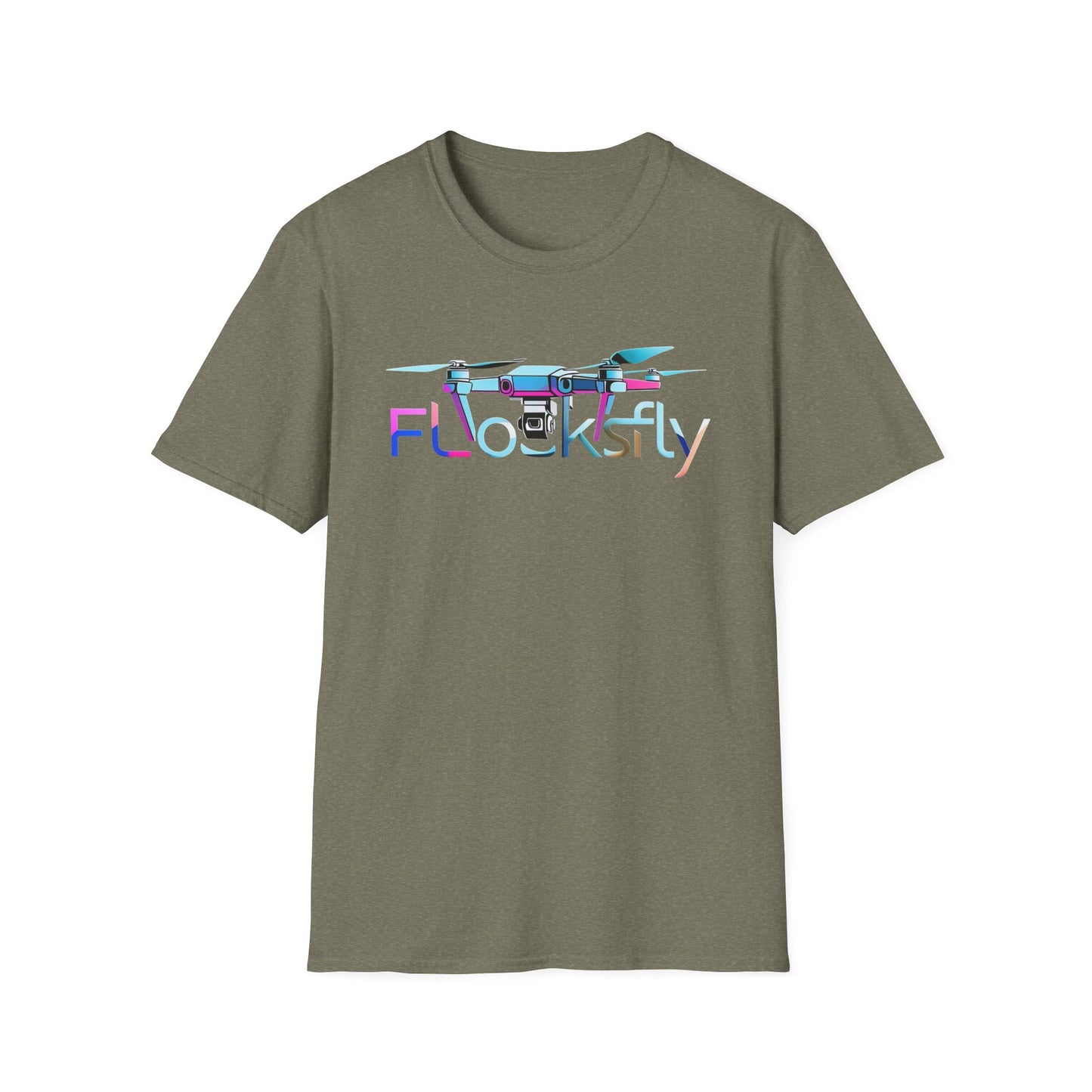 FL Cocksky Unisex Softstyle T-Shirt - Vibrant Drone Design
