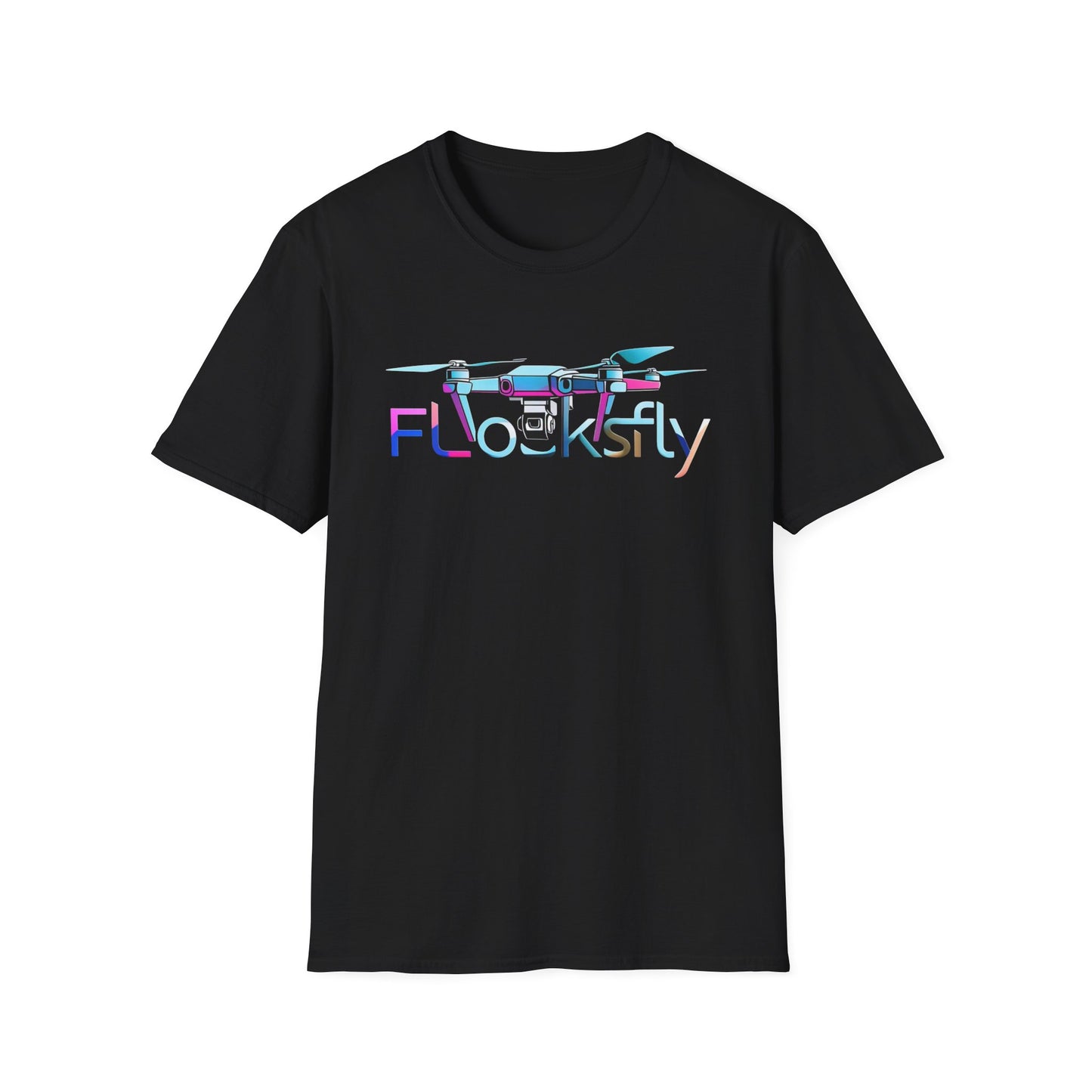FL Cocksky Unisex Softstyle T-Shirt - Vibrant Drone Design