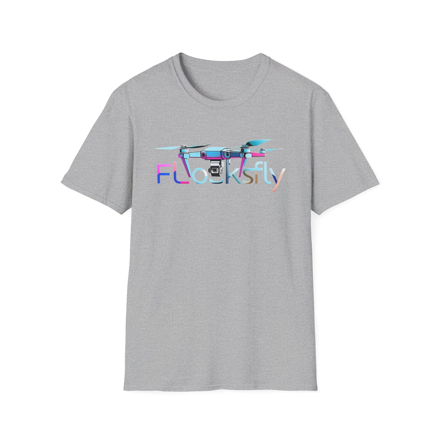 FL Cocksky Unisex Softstyle T-Shirt - Vibrant Drone Design