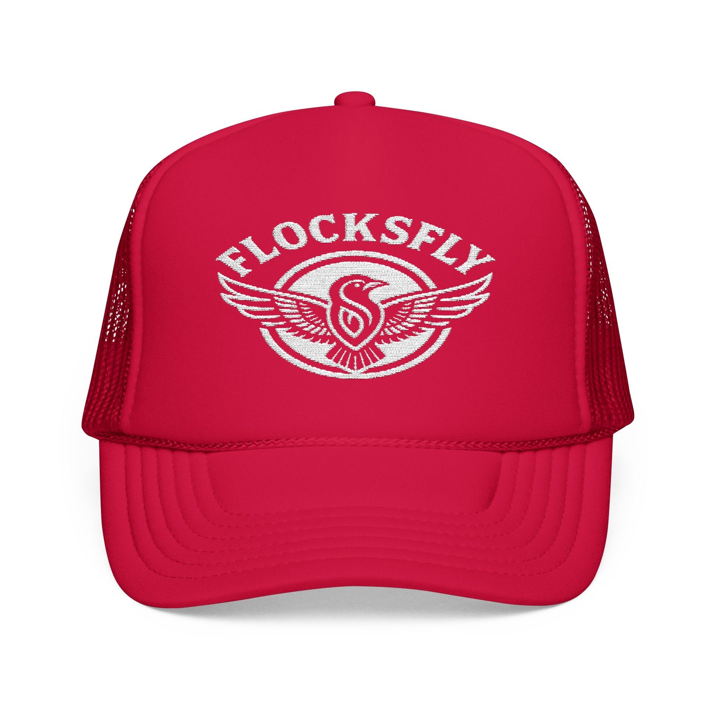 Embroidered Foam Trucker Hat - FLOCKSFLY Design