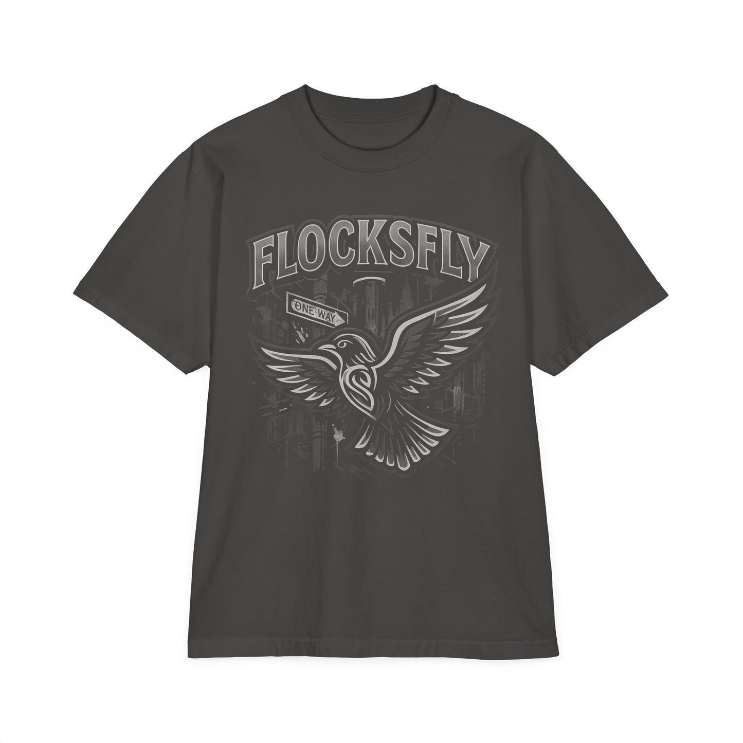 Drop-Shoulder T-Shirt Flocksfly Design