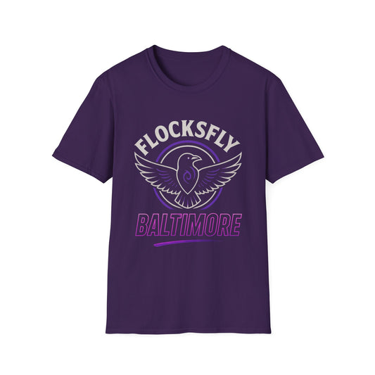 Baltimore FlocksFly T-Shirt, Unisex Graphic Tee, Trendy Casual Wear, Perfect Gift for Sports Fans, Streetwear Style